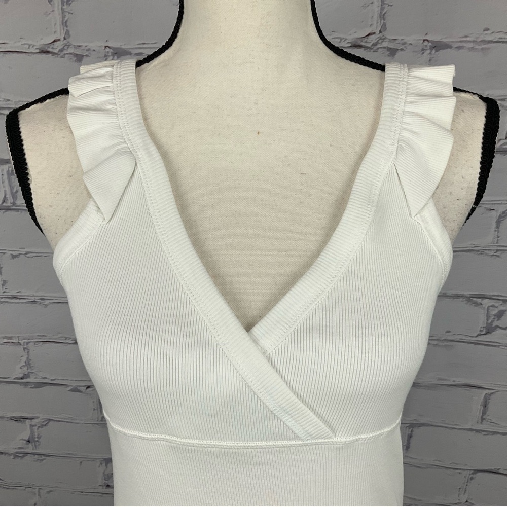 Apostrophe Ribbed Tank Tee, Size M - Picture 2 of 11